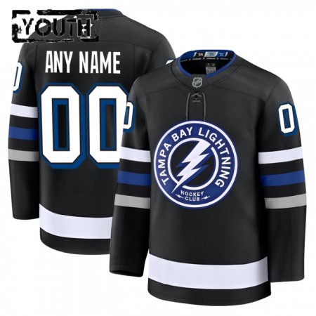 Lasten NHL Tampa Bay Lightning Pelipaita Custom Fanatics Premium Alternate 2024-25 Musta